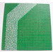 LEGO Groen Grondplaat 32 x 32 met Driveway en Licht Grijs Cobblestones