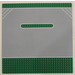 LEGO Grün Grundplatte 32 x 32 mit Road mit Weiß Outlines und Ecke Hash Marks Muster
