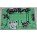 LEGO Green Baseplate 32 x 48 x 6 with Center Pit and Stones Print