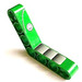 LEGO Green Beam Bent 53 Degrees, 4 and 4 Holes with Tread Plate and Filler Cap Sticker (32348)