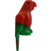 LEGO Groen Vogel met Rood Marbling met smalle snavel (2546 / 64952)