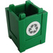 LEGO Vert Boîte 2 x 2 x 2 Caisse avec Recycling Autocollant (61780)