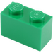 LEGO Grün Backstein 1 x 2 mit Unterrohr (3004 / 93792)