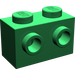 LEGO Vert Brique 1 x 2 avec Goujons sur Côtés opposés (52107)