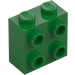 LEGO Green Brick 1 x 2 x 1.6 with Studs on One Side (1939 / 22885)