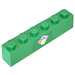 LEGO Green Brick 1 x 6 with Box, Arrows and Globe Sticker (3009)