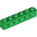 LEGO Grün Backstein 1 x 6 mit Löcher (3894)