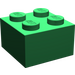 LEGO Grün Backstein 2 x 2 ohne Kreuzstützen (3003)