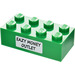 LEGO Verde Ladrillo 2 x 4 con &#039;EAZY Dinero OUTLET&#039; Pegatina (3001)