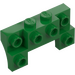 LEGO Grün Stein 2 x 4 x 0.7 mit Vorderseite Noppen und dicke Seitenbögen (14520 / 52038)