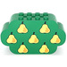 LEGO Green Brick 2 x 8 x 4 with Curved Ends with Pears (6214 / 82342)