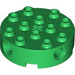 LEGO Green Brick 4 x 4 Round with Holes (6222)