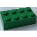 LEGO Groen Steen Magneet - 2 x 4 (30160)