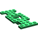 LEGO Green Car Base 4 x 10 x 0.67 with 2 x 2 Open Center (4212)