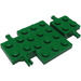 LEGO Groen Auto Basis 7 x 4 x 0.7 (2441 / 68556)