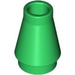 LEGO Green Cone 1 x 1 without Top Groove (4589 / 6188)