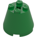 LEGO Green Cone 3 x 3 x 2 with Axle Hole (6233 / 45176)