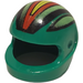 LEGO Verde Crash Casco con Rojo/Lima Rayas (2446 / 43714)