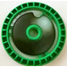 LEGO Green Disk 5 x 5 with Black and White (Pit Droid) with Notched Disk (32439)