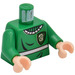 LEGO Green Draco Malfoy in Quidditch kit with Light Flesh head and hands Torso (973 / 73403)