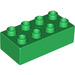 LEGO Groen Duplo Steen 2 x 4 (3011 / 31459)