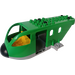 LEGO Green Duplo Cargo Plane with Medium Stone Gray Base (62671 / 62672)