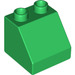 LEGO Groen Duplo Helling 2 x 2 x 1.5 (45°) (6474 / 67199)