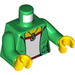 LEGO Grün Fei Minifig Torso mit Hemd ohne Falten (973 / 76382)