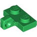 LEGO Groen Scharnier Plaat 1 x 2 met Verticaal Vergrendelings Stub met Groef aan de onderzijde (44567 / 49716)