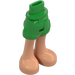 LEGO Green Hip with Rolled Up Shorts with Bare Feet with Thin Hinge