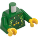 LEGO Green Hoodie Torso with Ninjago Head on Front and &#039;LLOYD&#039; on Back (973 / 76382)