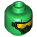 LEGO Green Hydra Diver Minifigure Head (Recessed Solid Stud) (3626 / 25676)