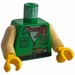 LEGO Grün Johnny Thunder Torso mit Beige Arme und Gelb Hände (973 / 73403)