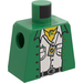 LEGO Green Minifig Torso without Arms with Jacket, White Shirt, and Necklace (973)