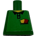 LEGO Green Minifig Torso without Arms with Red and Yellow Cards (Soccer Referee) Sticker (973)