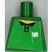 LEGO Green Minifig Torso without Arms with Soccer Referee White Flag Sticker (973)