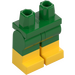 LEGO Groen Minifiguur Heupen en benen met Geel Boots (21019 / 79690)