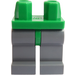 LEGO Vert Minifigurine Les hanches avec Dark Stone Gris Jambes (73200 / 88584)