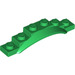 LEGO Green Mudguard Plate 1 x 6 with Edge (4925 / 62361)