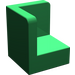 LEGO Groen Paneel 1 x 1 Hoek met Afgeronde hoeken (6231)