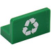 LEGO Green Panel 1 x 2 x 1 with Recycling Logo Sticker with Square Corners (4865)