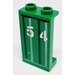 LEGO Vert Panneau 1 x 2 x 3 avec &quot;54&quot; Autocollant avec supports latéraux - tenons creux (74968)