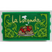 LEGO Groen Paneel 1 x 6 x 3 met Studs aan de zijkant met &quot;La Locanda&quot; Restaurant Sign Sticker (98280)