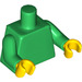 LEGO Vert Plaine Minifig Torse avec Green Bras (76382 / 88585)