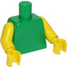 LEGO Green Plain Minifig Torso with Yellow Arms and Hands (73403 / 88585)