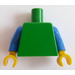 LEGO Groen Vlak Torso met Blauw Armen en Geel Handen (973 / 76382)