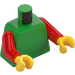 LEGO Green Plain Torso with Red Arms and Yellow Hands (73403 / 88585)