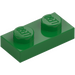 LEGO Groen Plaat 1 x 2 (3023 / 28653)