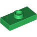 LEGO Green Plate 1 x 2 with 1 Stud (with Groove) (3794 / 15573)