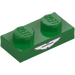 LEGO Green Plate 1 x 2 with Aston Martin Logo (3023)